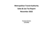 Sales Tax Report (November 2022)