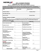 Personal Net Worth Form