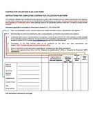 Contractor Utilization Plan Form Instructions