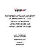 Design Criteria for METRO Park & Ride / Transit Center Facilities