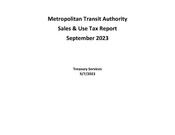Sales Tax Report (September 2023)
