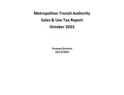 Sales Tax Report (October 2023)