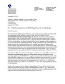 NEPA Determination for the METRORapid University Corridor Project Letter