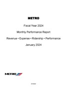Monthly Performance Report - January 2024