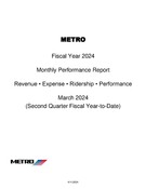 Monthly Performance Report - March 2024