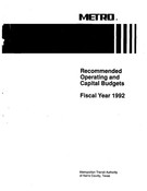 1992 Annual Budget