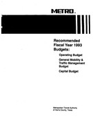 1993 Annual Budget