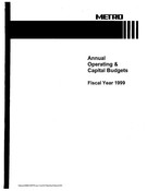 1999 Annual Budget