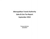 Sales Tax Report (September 2014)