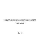 Quarterly Fuel Hedge Report - September 2014