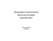 Sales Tax Report (November 2014)