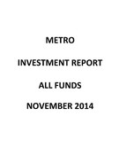 Investment Report - November 2014