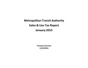 Sales Tax Report (January 2015)