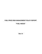 Quarterly Fuel Hedge Report - December 2014