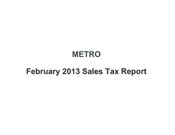 Sales Tax Report (February 2013)