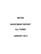 Investment Report - January 2013