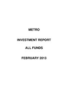 Investment Report - February 2013