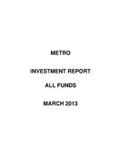 Investment Report - March 2013