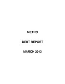 Debt Report - March 2013