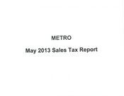 Sales Tax Report (May 2013)