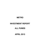Investment Report - April 2013