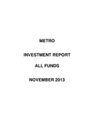 Investment Report - November 2013