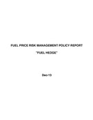 Quarterly Fuel Hedge Report - December 2013