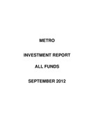 Investment Report - September 2012