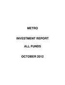Investment Report - October 2012