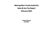 Sales Tax Report (February) 2021