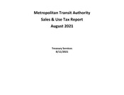 Sales Tax Report (August) 2021
