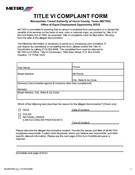 Title VI Complaint Form (English)