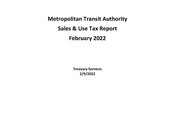 Sales Tax Report (February) 2022