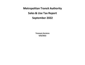 Sales Tax Report (September 2022)