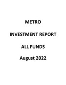 Investment Report - August 2022